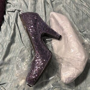 Fergalicious Glitter Purple Heels 8